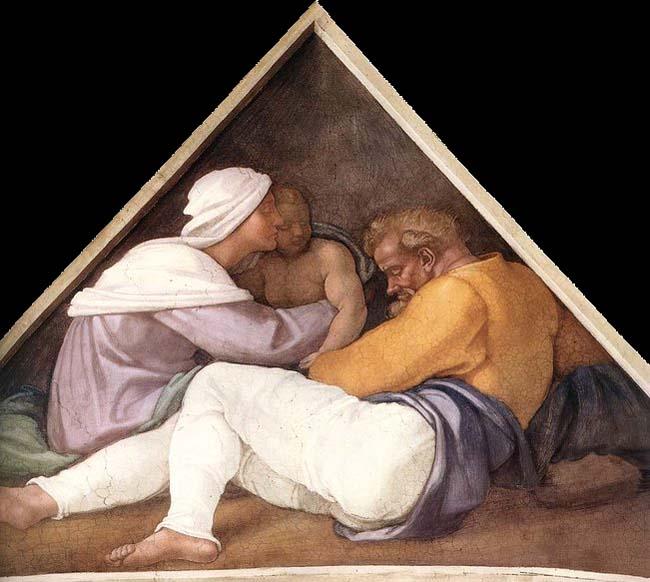 Michelangelo Buonarroti Ancestors of Christ figures Sweden oil painting art